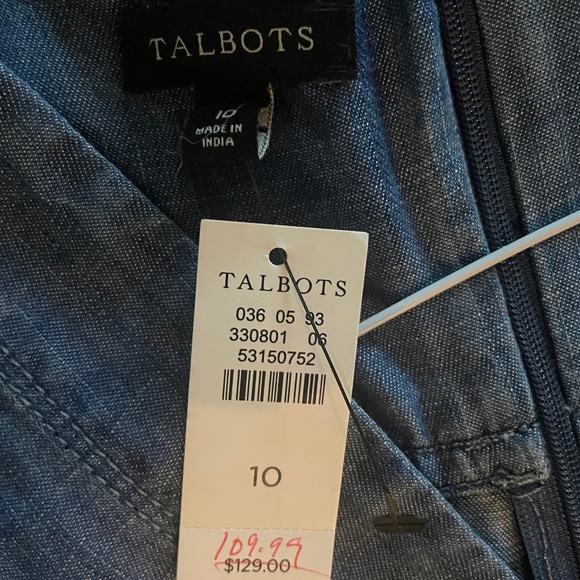 Talbots chambray denim jumpsuit - Picture 4 of 6